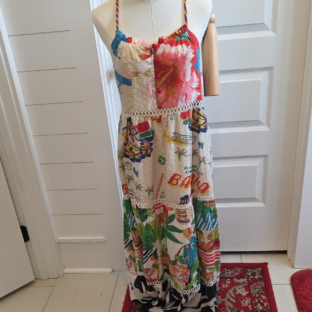 FARM Rio Colorful Patchwork Maxi Dress